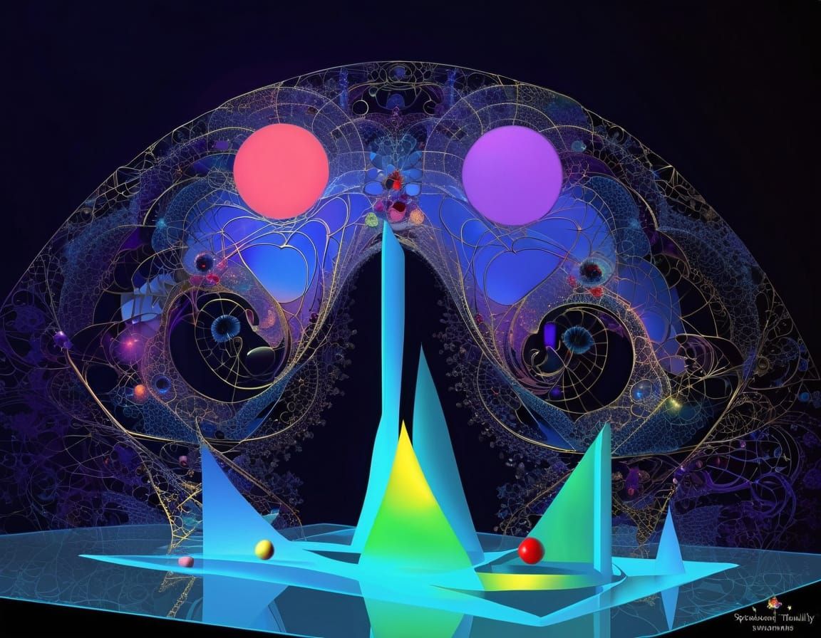 metalorganic architextual framework 3D  fractal chromoshadow...