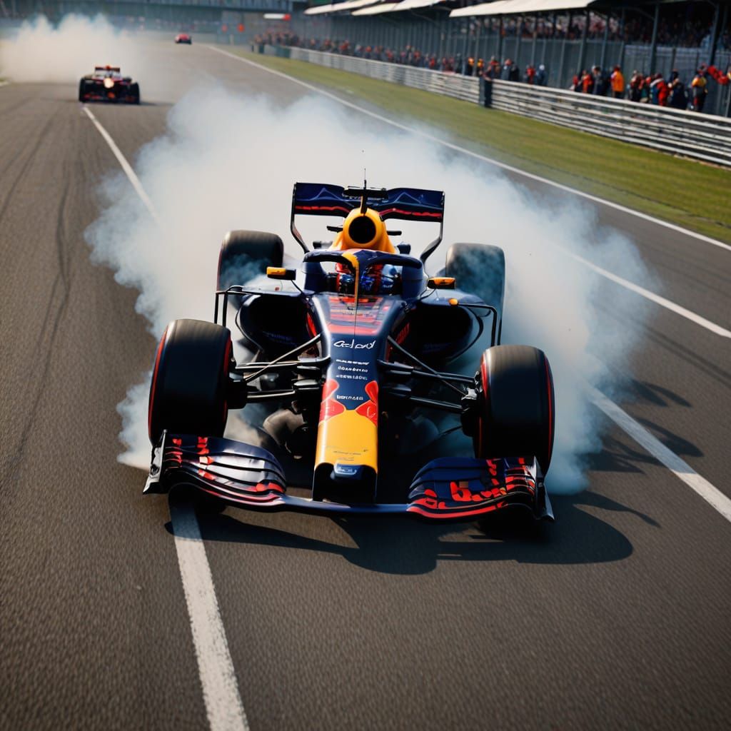 Verstappen in Formula 1 Car Illustration