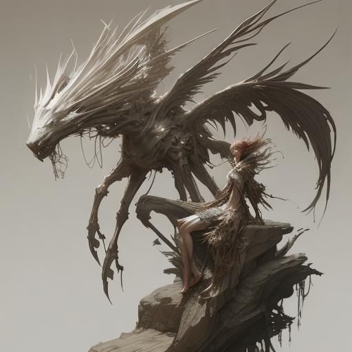 Surreal Creature Sculpture in Polymer Clay Style