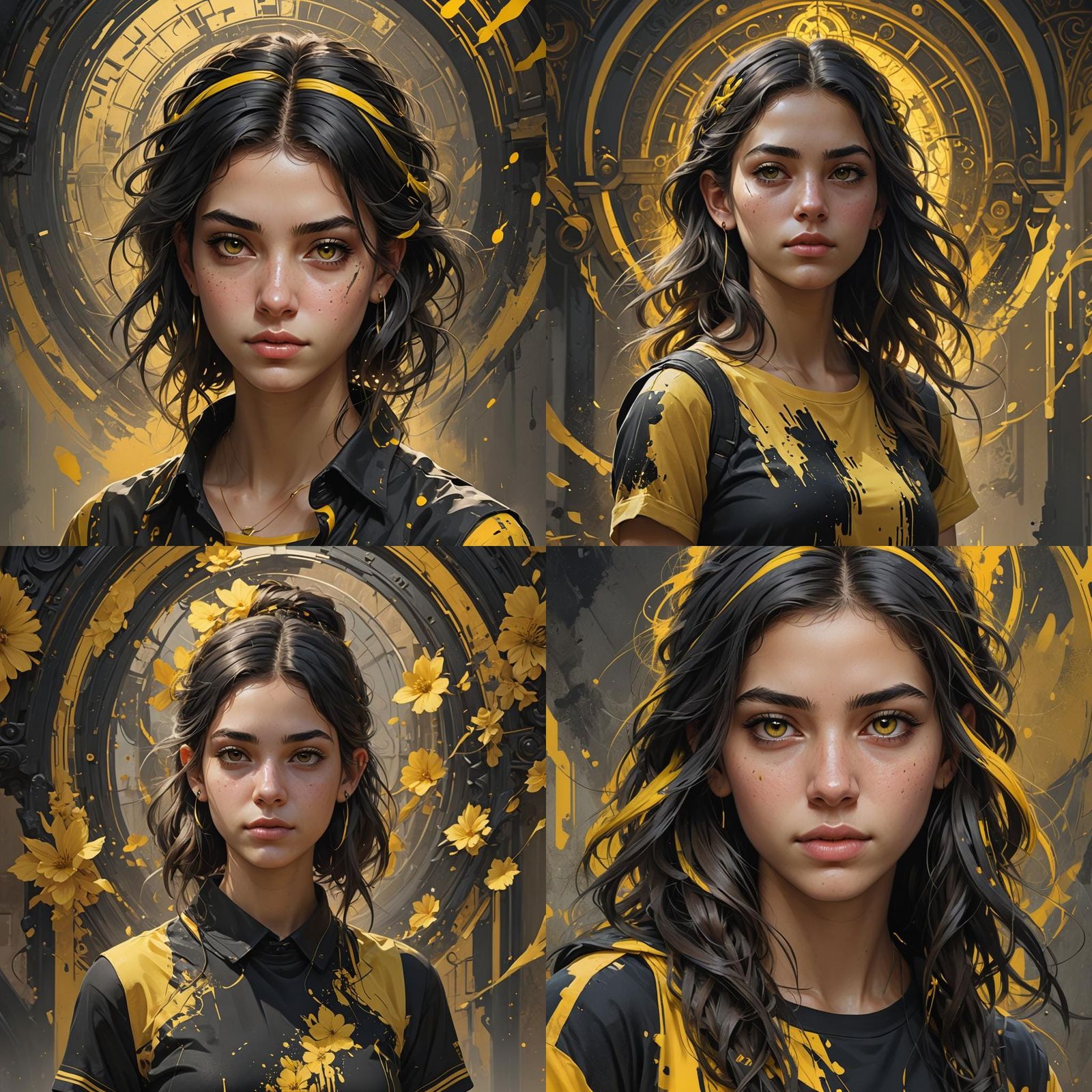 Israeli Girl Portrait in Hyperdetailed Digital Art