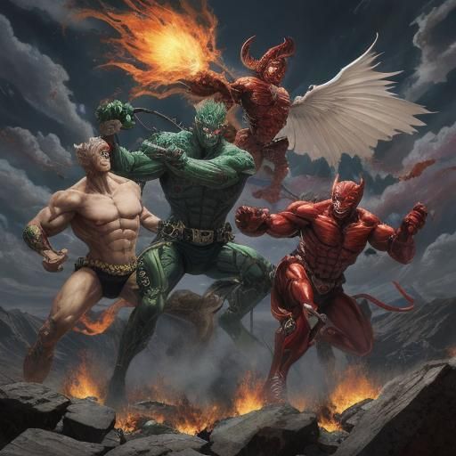 UltraGod fighting UltraDevil ultrasurreal