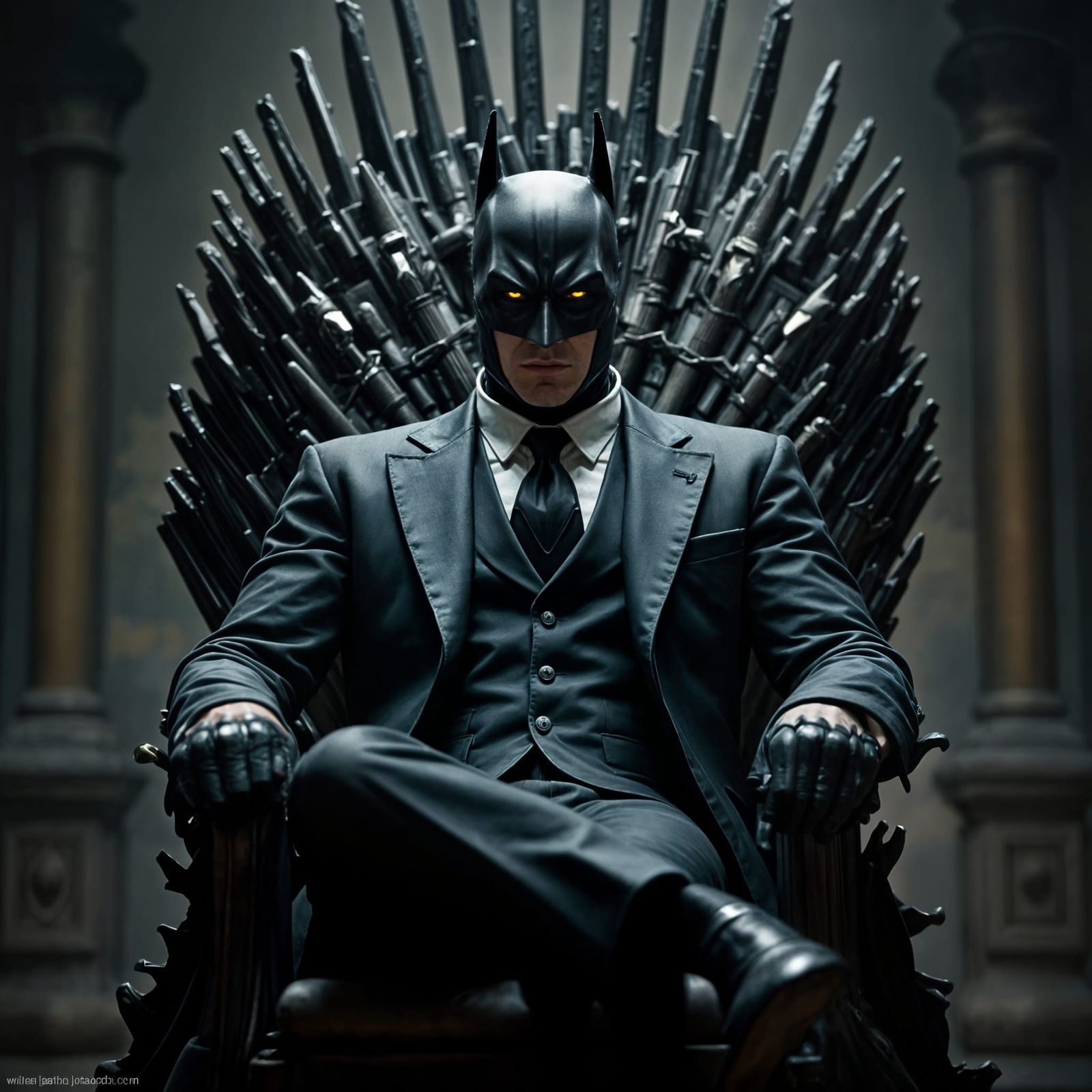 Dark Hero Sits on Throne of Power