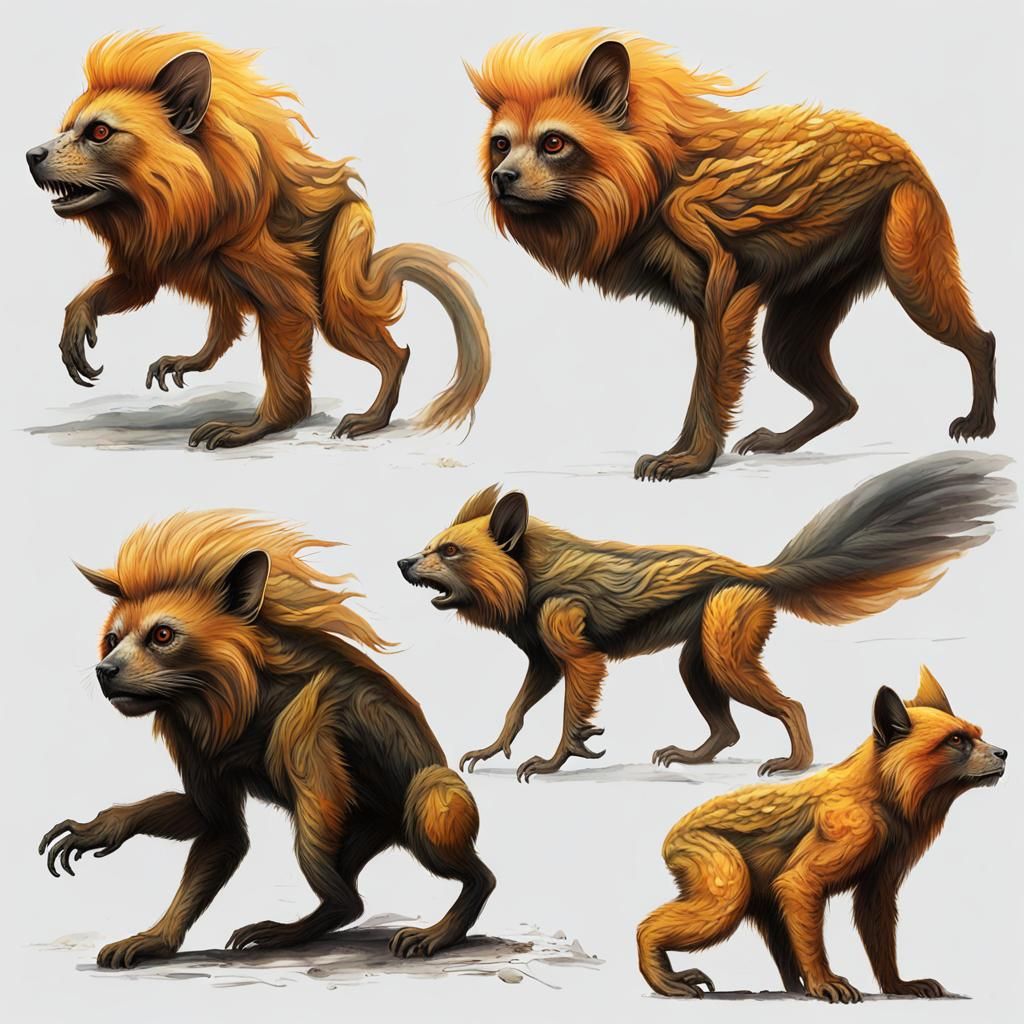 Exoplanet Wildlife: Golden Creatures of an Alien World