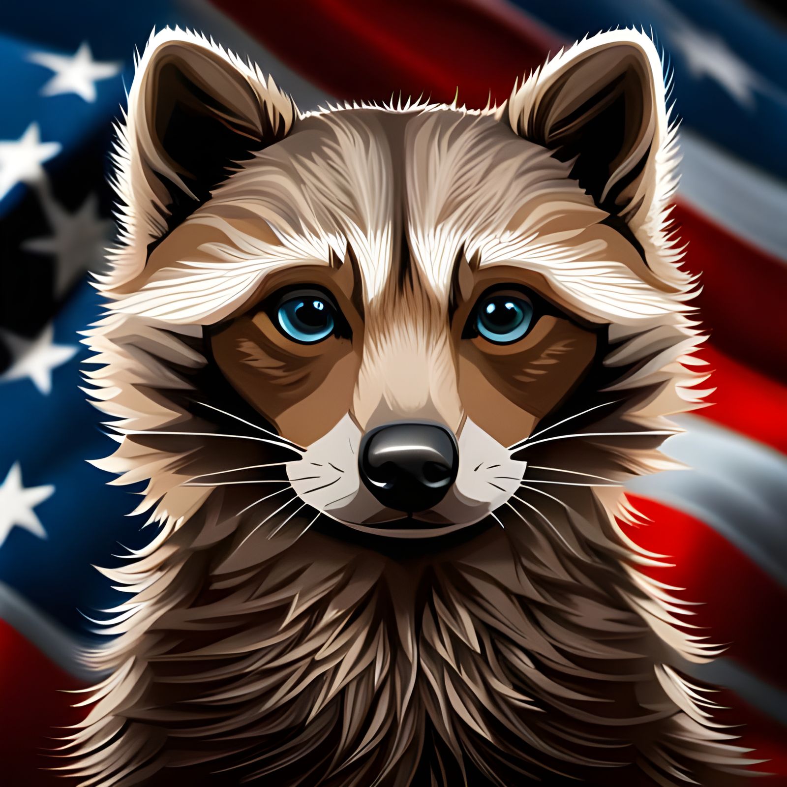 Patriotic Raccoon