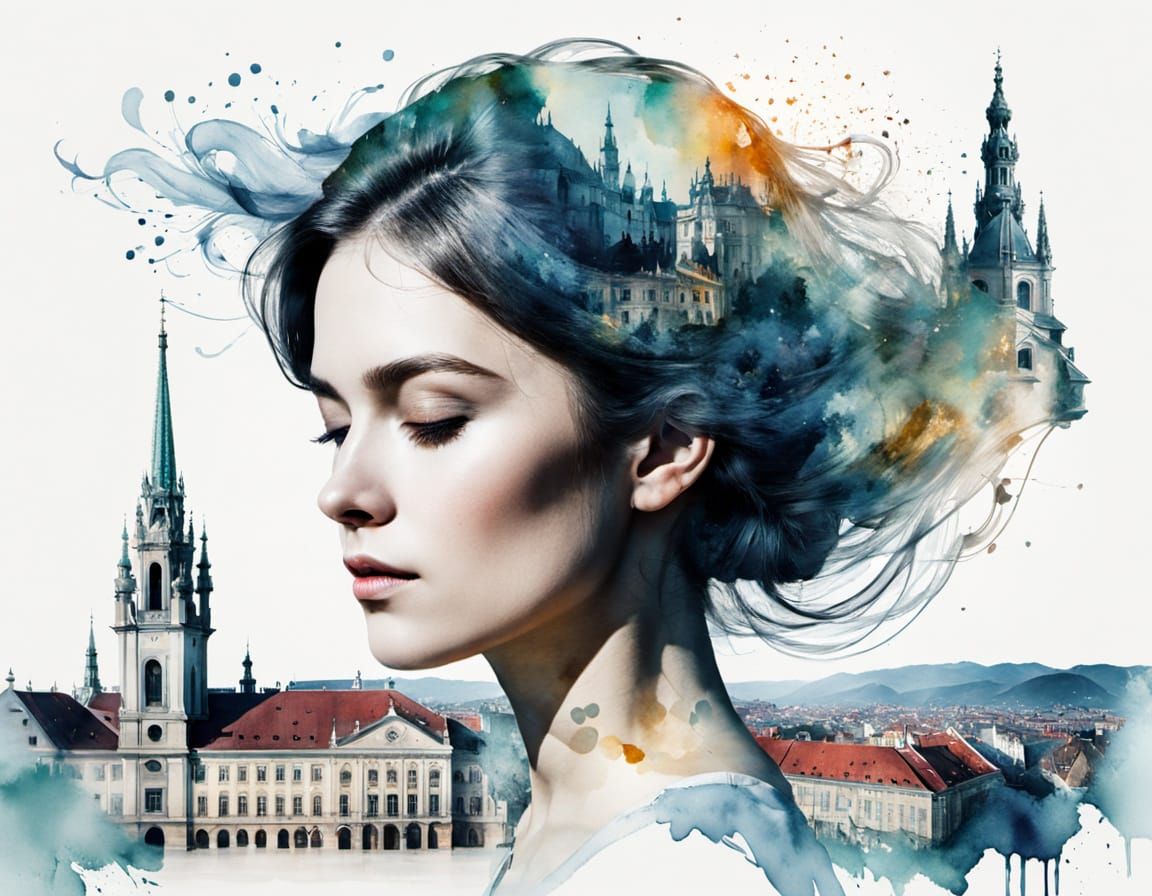 Ethereal Portrait of a Woman in Vienna