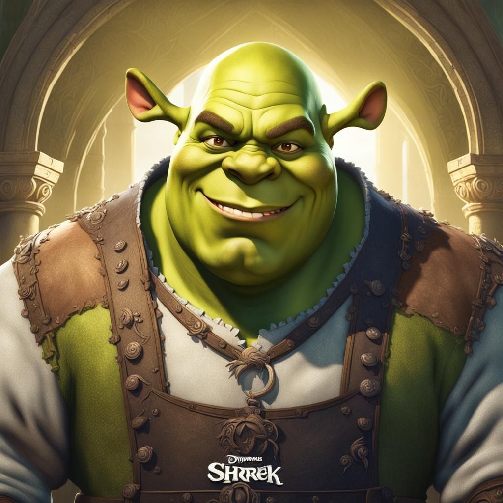Hyperdetailed Shrek Portrait in Unreal Engine 5