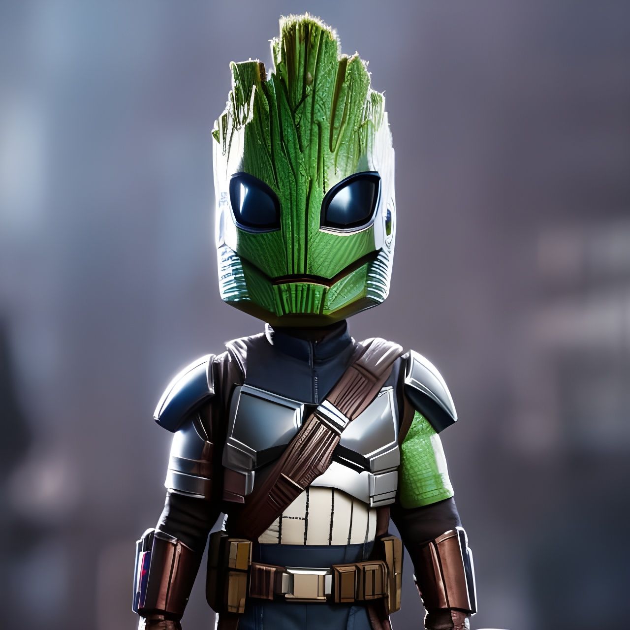 Mandalorian and Groot Digital Art