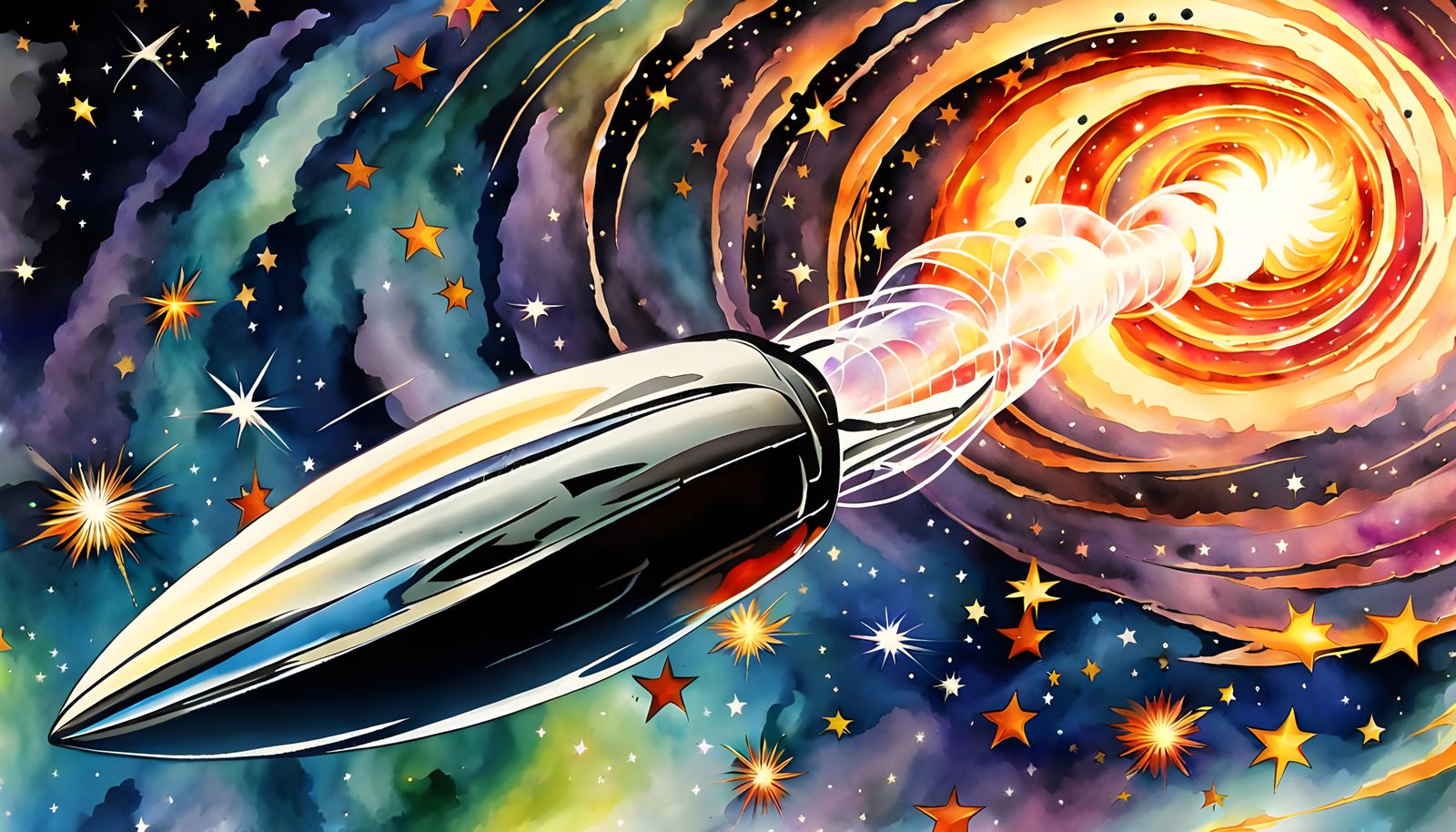Vibrant Starlight Bullet Zips Through the Cosmos