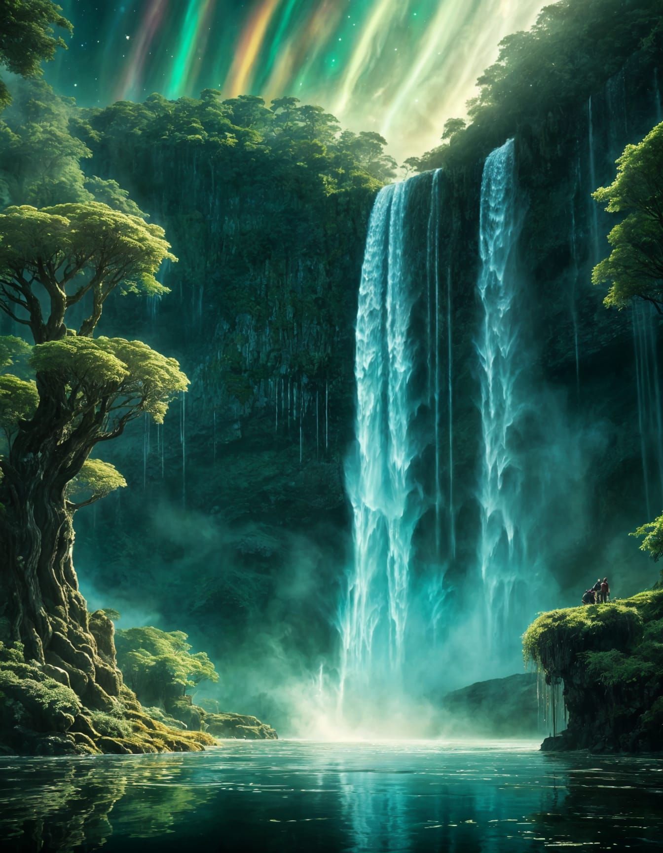 Breathtaking Waterfall at the End of Asgard