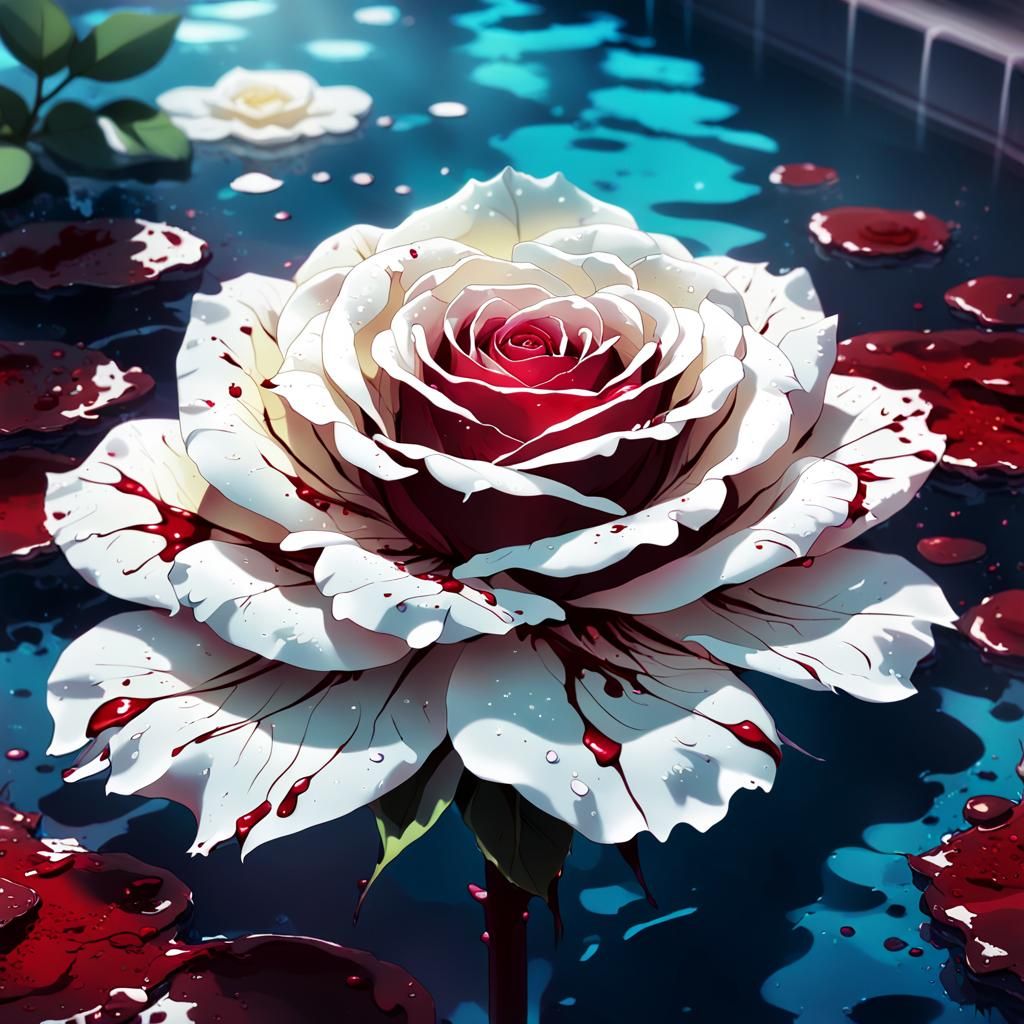 White Rose Blooms in Blood: Anime Key Visual