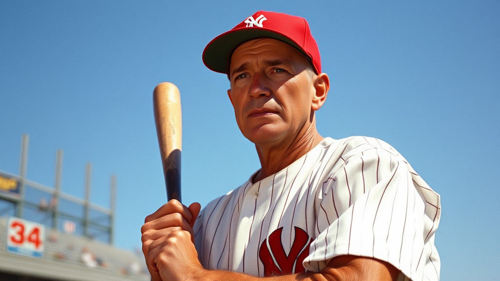 Nostalgic Baseball Player on a Perfect Afternoon