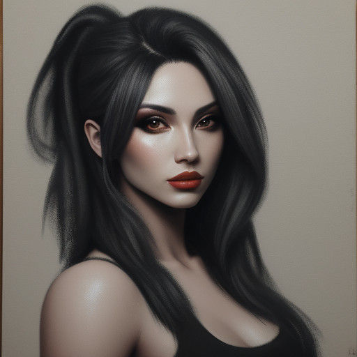 Elegant Charcoal Portrait in Impressive Artistic Style