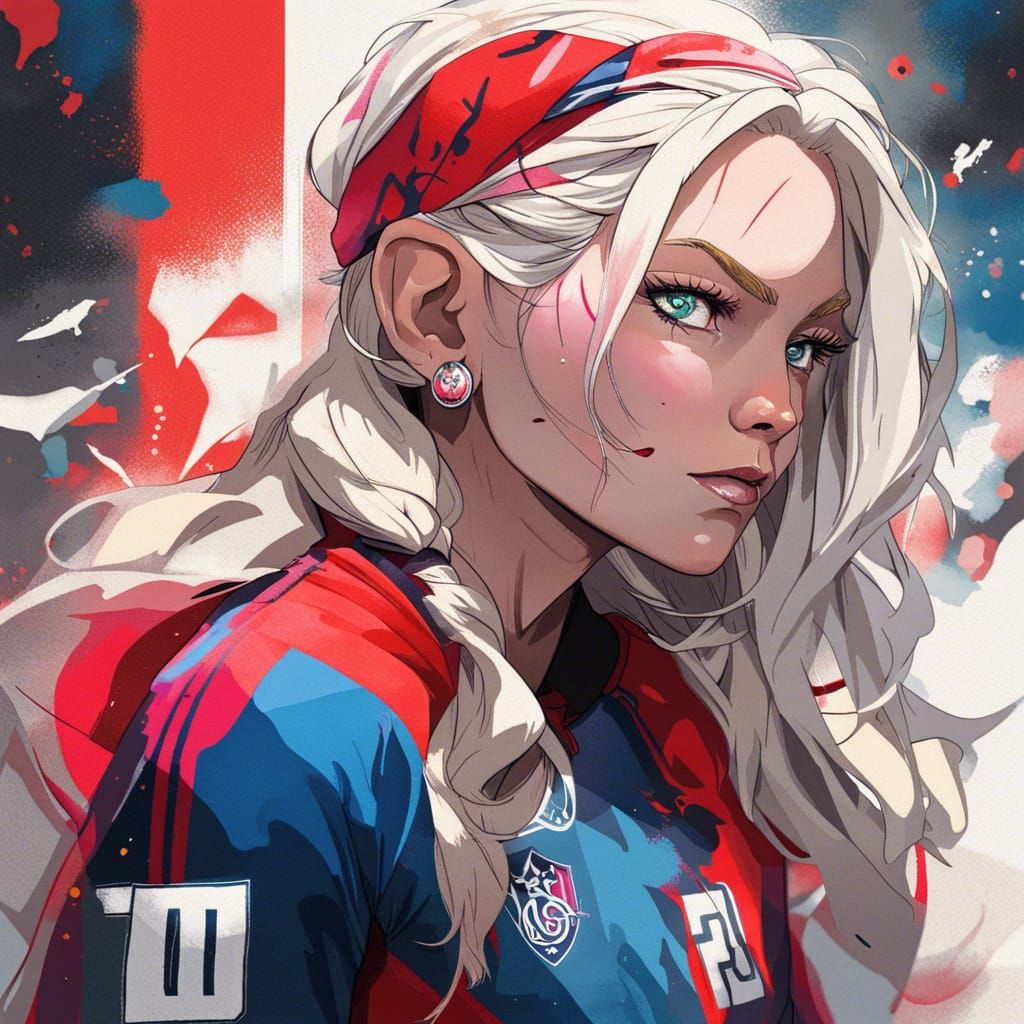 Edelgard in Soccer Jersey, Graffiti Street Art