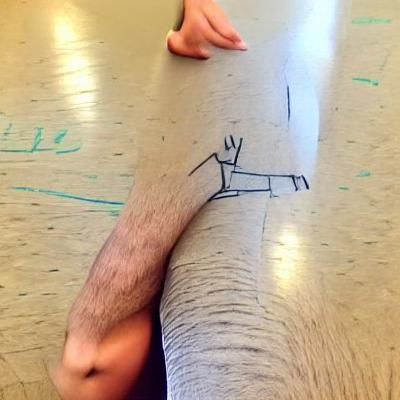 AI Image Comparing Human and Donkey Legs