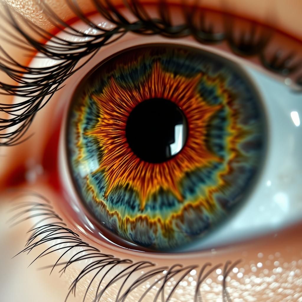 Hyperrealistic Eye Reflecting Detailed Portrait