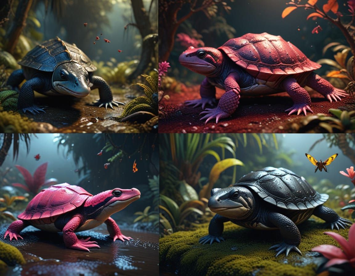 Fantastical Hybrid Creature in Deep, Rich Colors