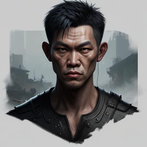 Hyperrealistic Batboy Portrait in Vietnam