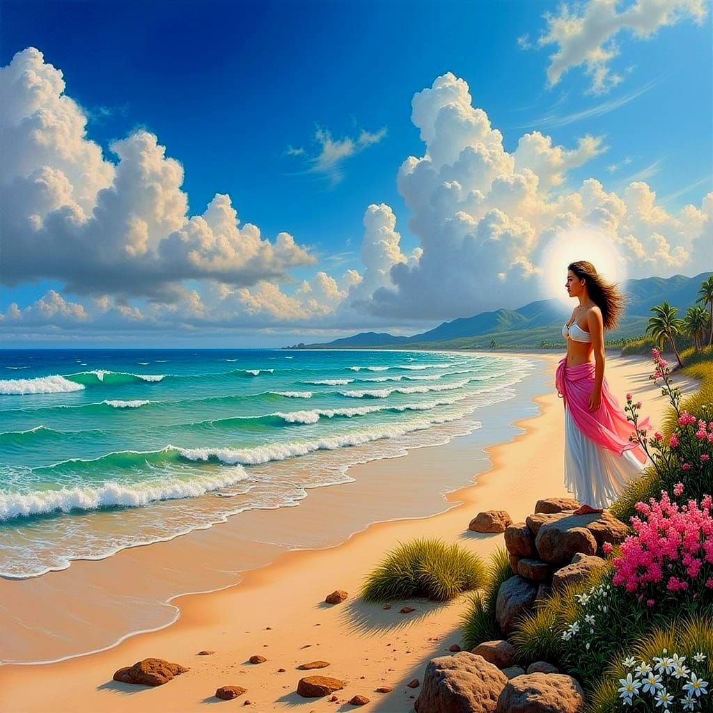 Masterpiece Painting of Beauty and Truth