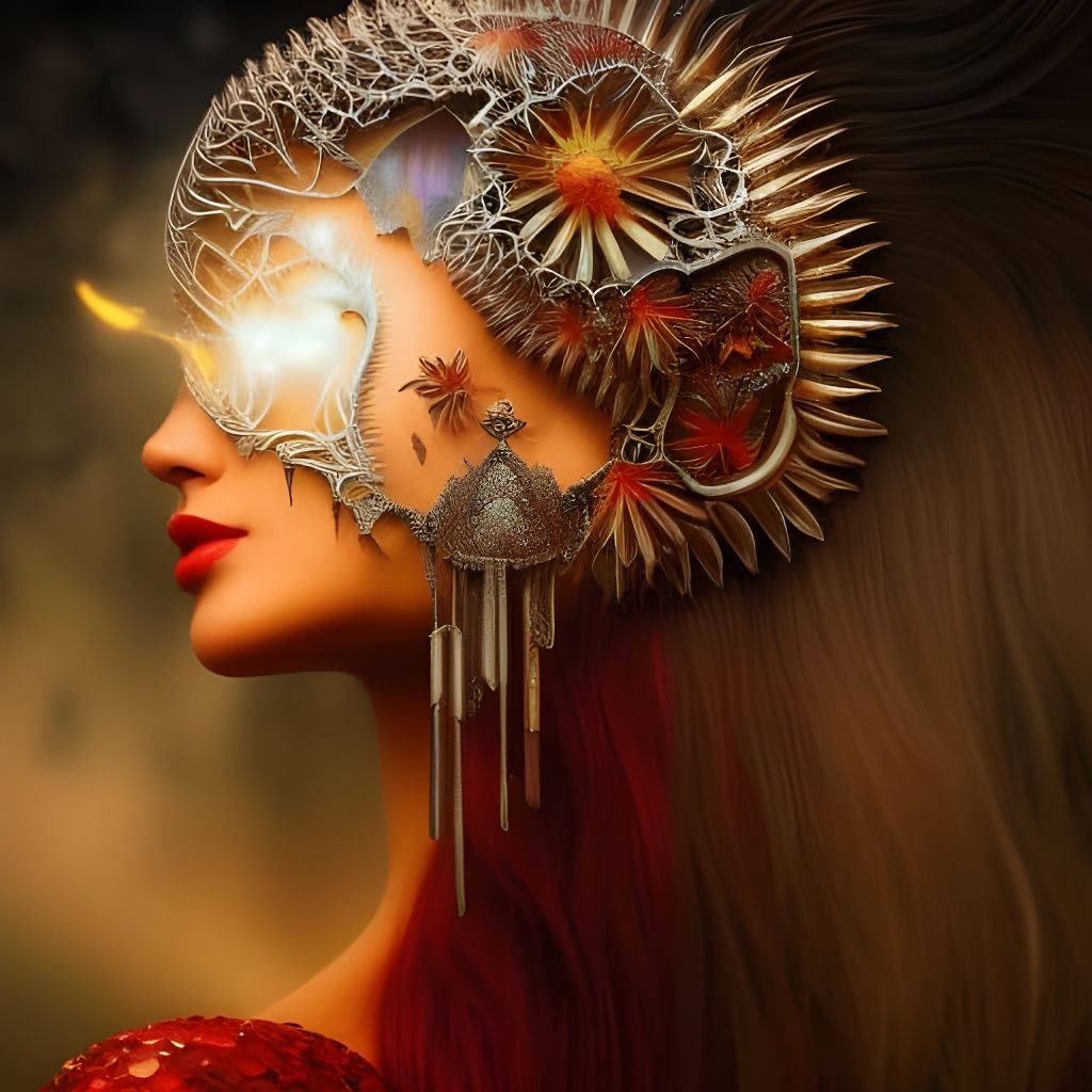 Broken Heart in Glass: Surreal Vintage Illustration