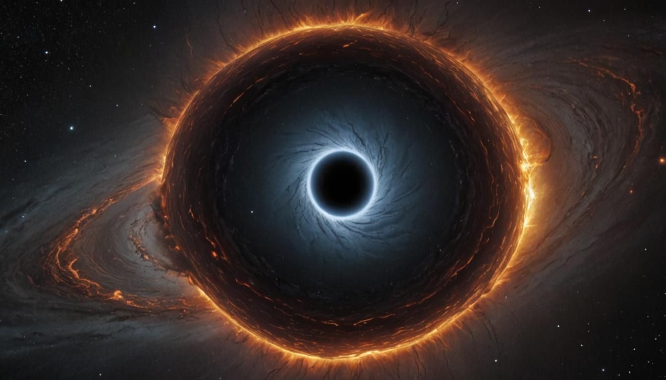 Hyperrealistic Black Hole with Anamorphic Lens Flare