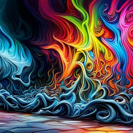 Colorful Graffiti Art Desktop Wallpaper in Splash Style