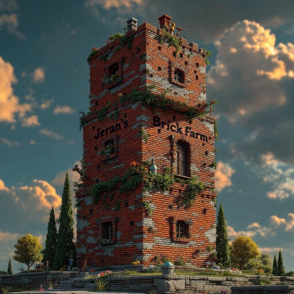 Brick Tower Matte Painting Inspired by Concept Art