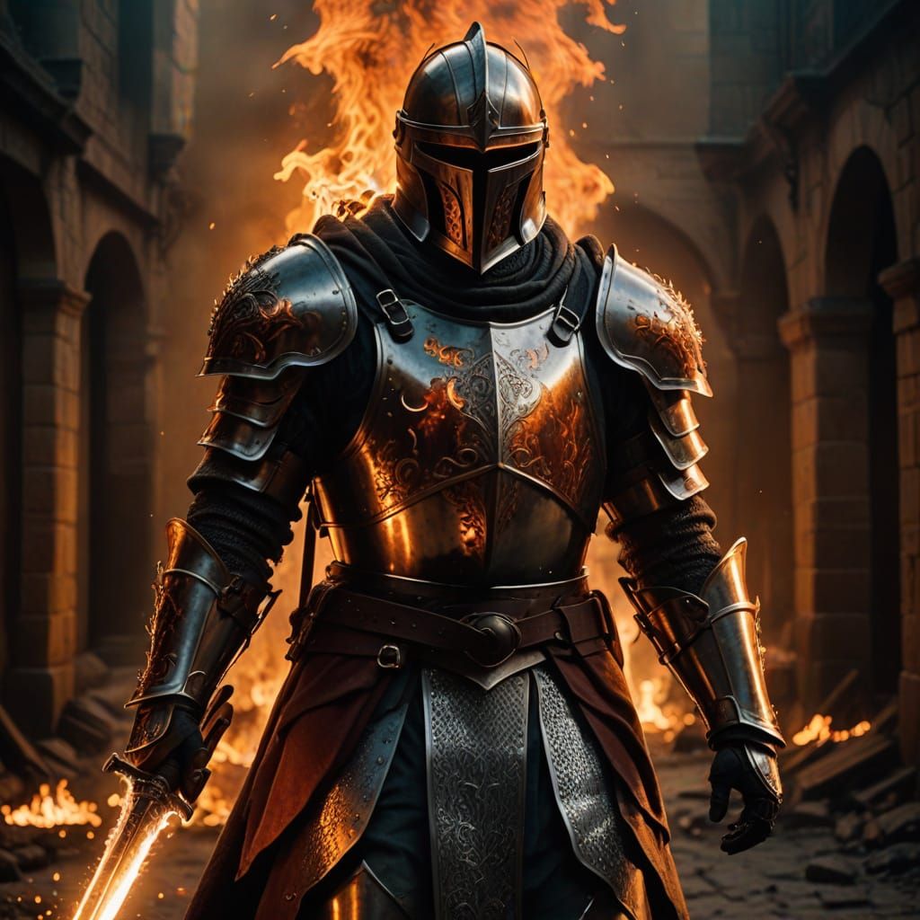 Heroic Knight in Blazing Inferno