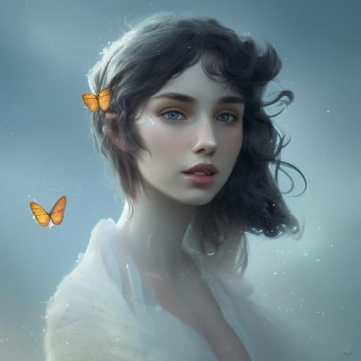 Border Collie named Flora in field of Flowers