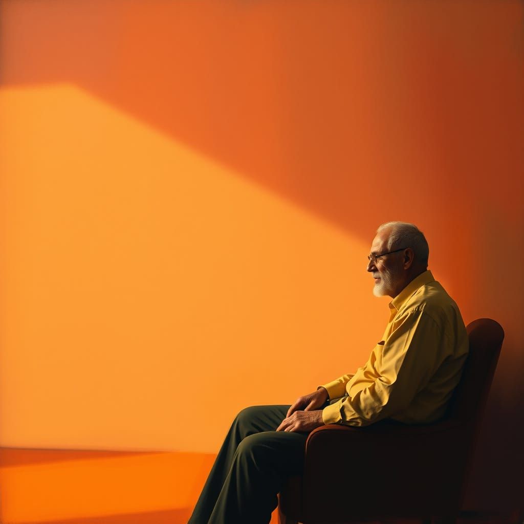 Abstract Father Figure in Rothko Style