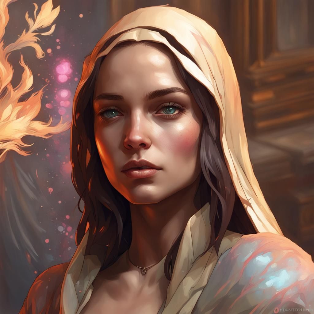 Detailed Cat Eyes Portrait in Digital Art Style