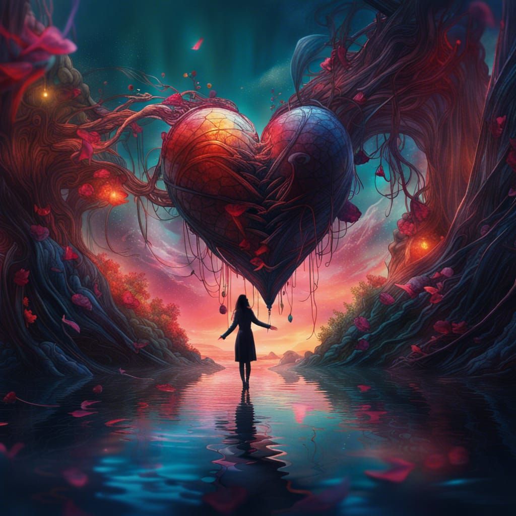 Romantic Surreal Concept Art of Hands Reaching