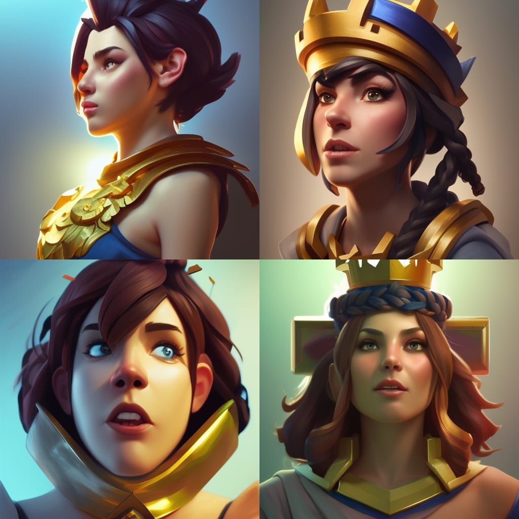 Clash Royale Portrait in Hyperdetailed Digital Art