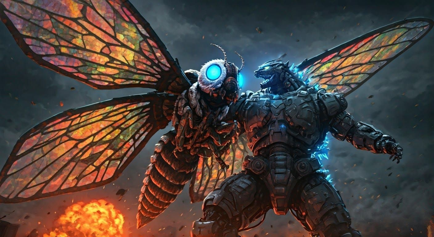 Robot Mothra vs. Mecha Godzilla: Epic Battle