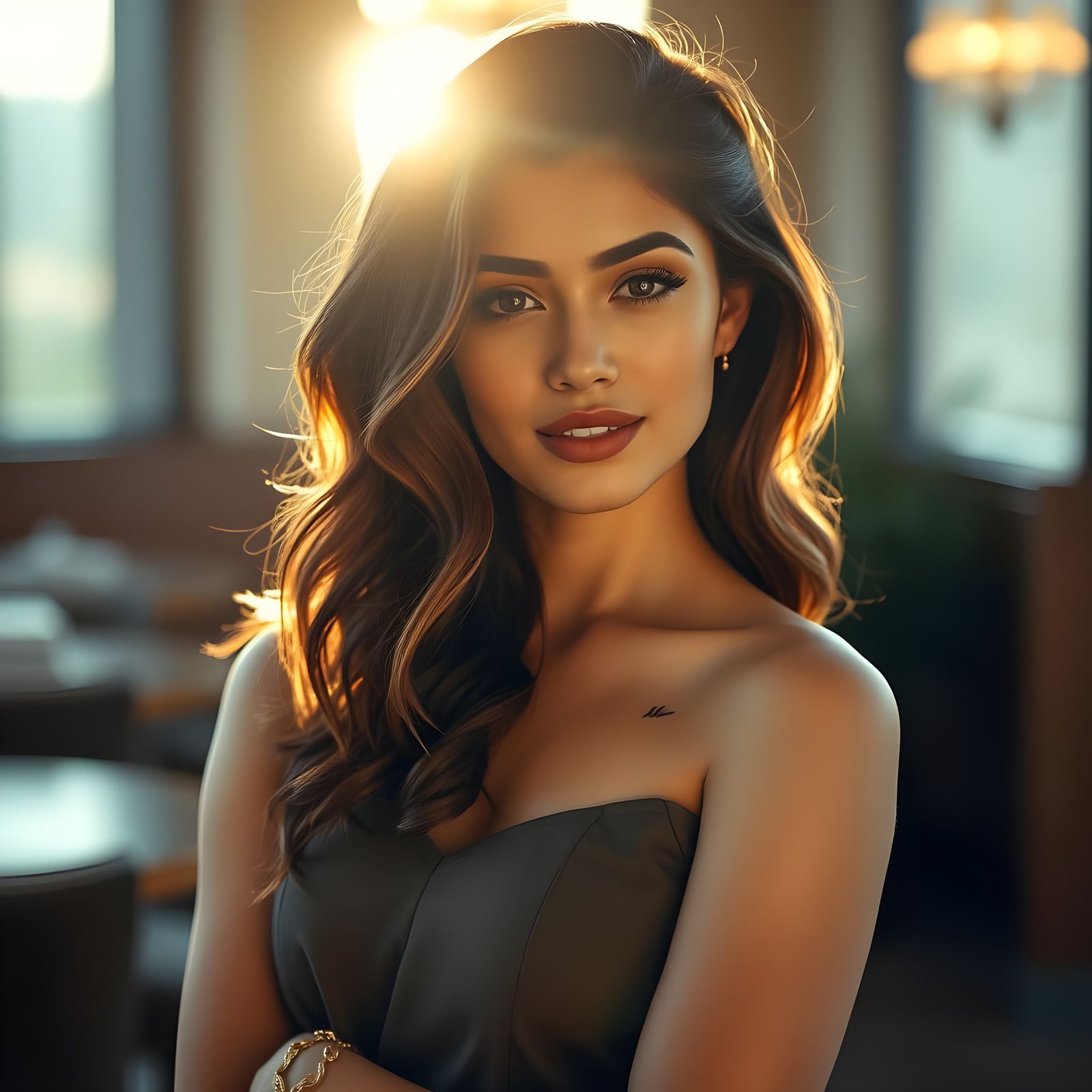 Hyperrealistic Digital Portrait of a Young Mexican Woman in ...