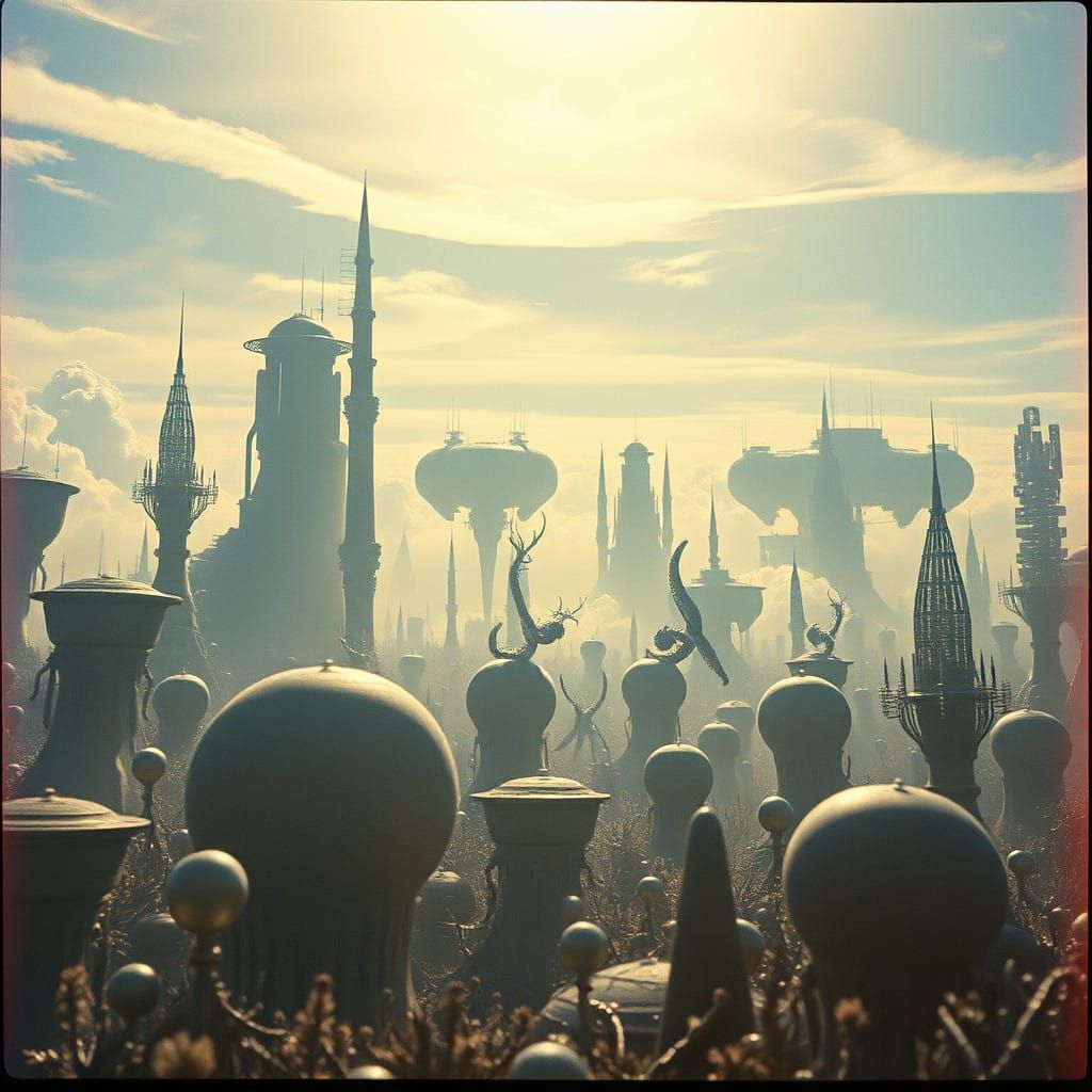 Ethereal Fantasy Realm in Cinematic Style