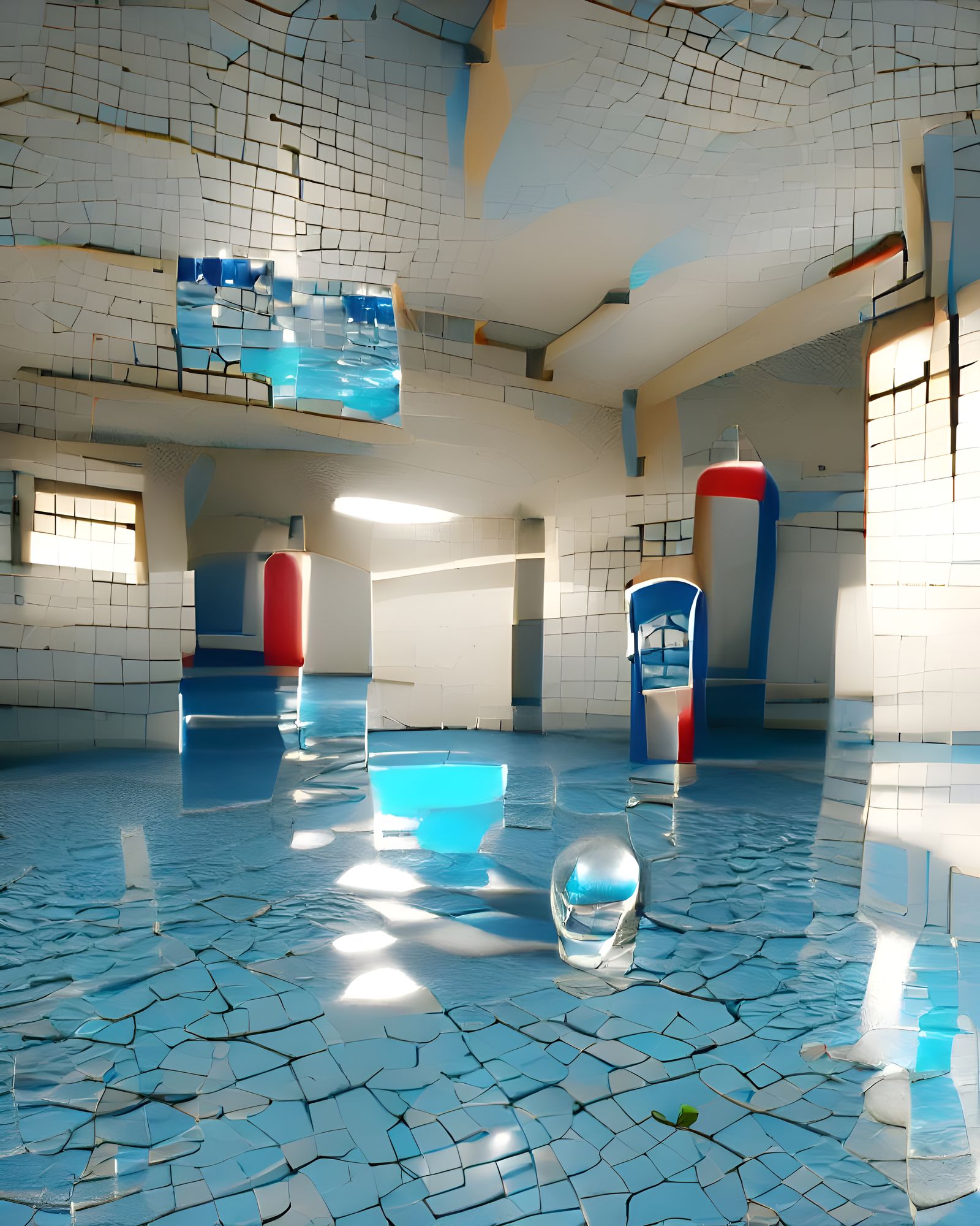 Sentient Water in Pool Rendered with VRay