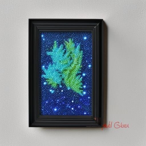 Mini Cell Phone Art Form with Sparkling Effects