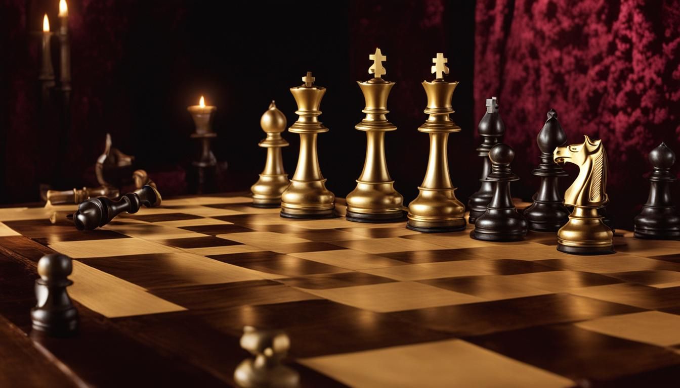 Ivory Chess Pieces Escape in Cinematic 3D Render