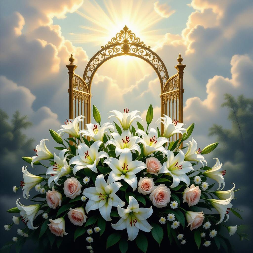 Heaven's Gate with Floral Tears, Ethereal Light