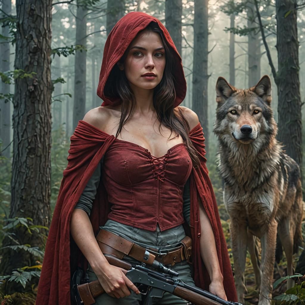 Mysterious Hunter in Crimson Hood