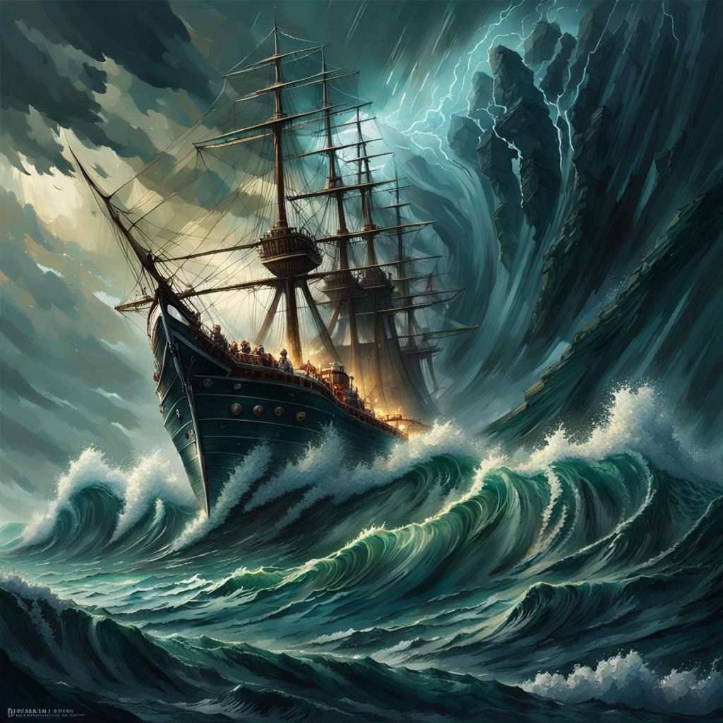 Biblical Ship Survives Hurricane on Adriatic Sea