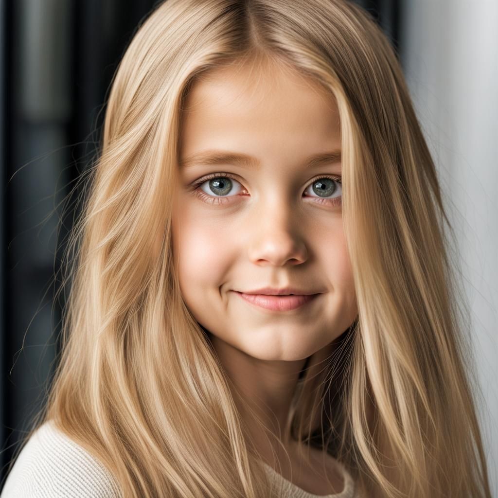 Portrait of a Girl with Dirty Blonde Hair