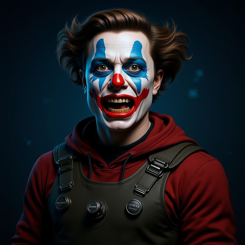 Elon Musk as an Alien Muskrat Clown