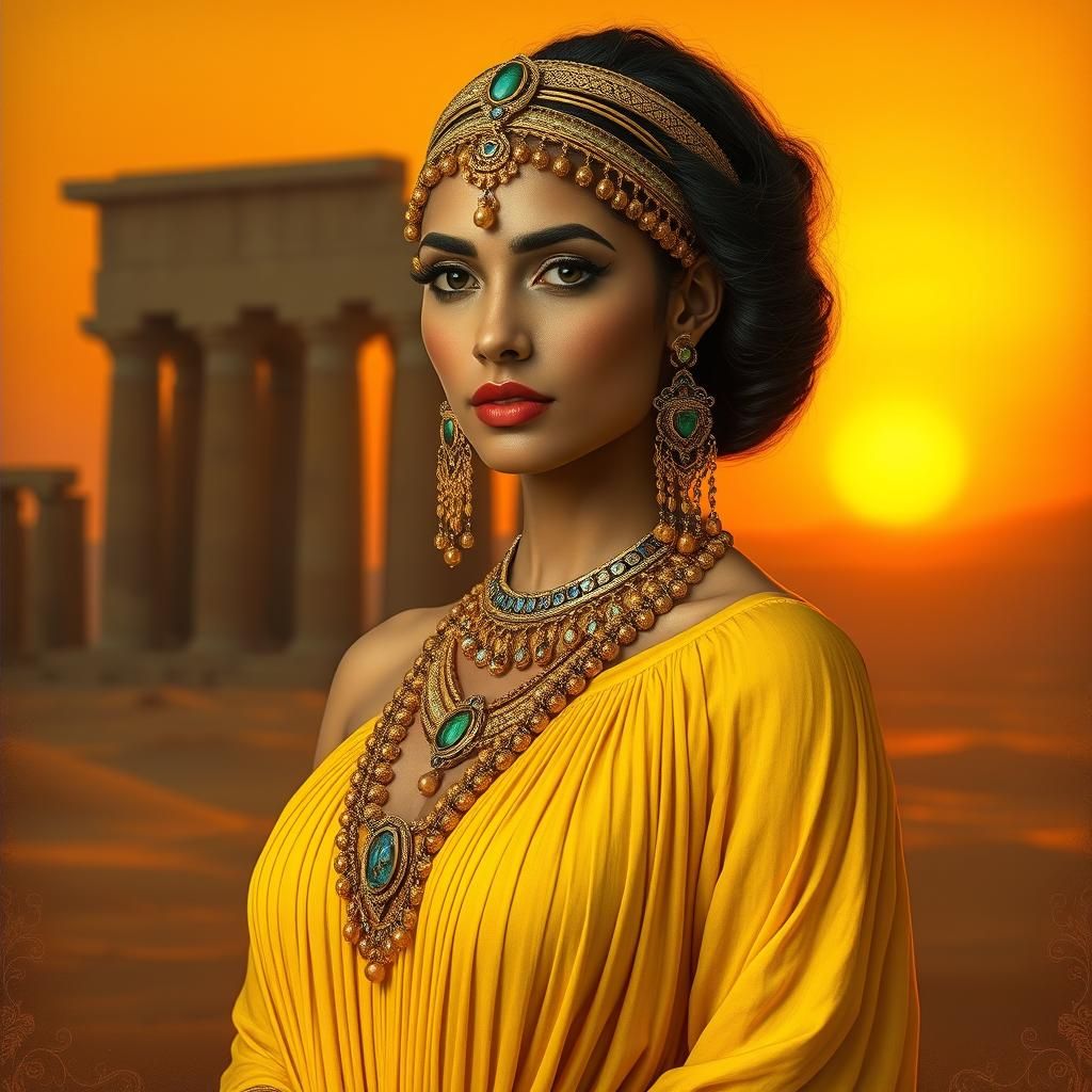 Elegant Egyptian Woman in Neoclassical Style
