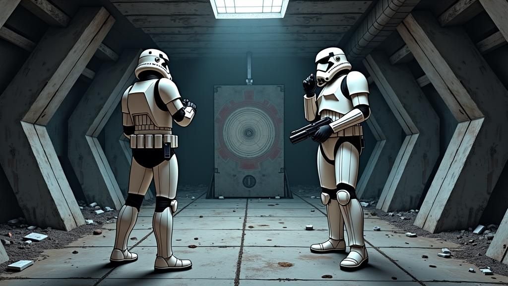 Clumsy Stormtrooper Misfires in Death Star Range