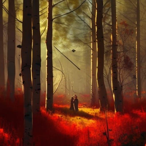 Happiness: A Dark Fantasy Flower Garden Concept