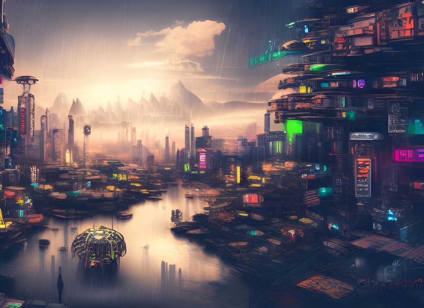 Cyberpunk city
