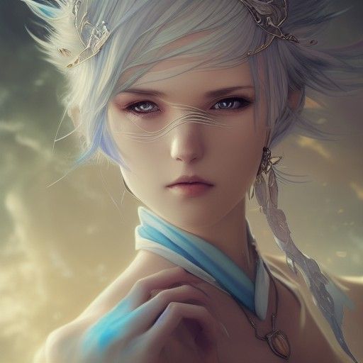 Anime Girl Goddess of Love in Digital Art