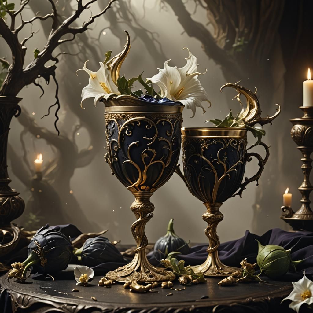 Mystical Datura Potion in Gilded Goblet
