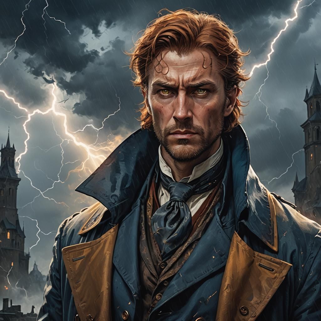 Antiquarian's Fear: Wolves in a Stormy Portrait